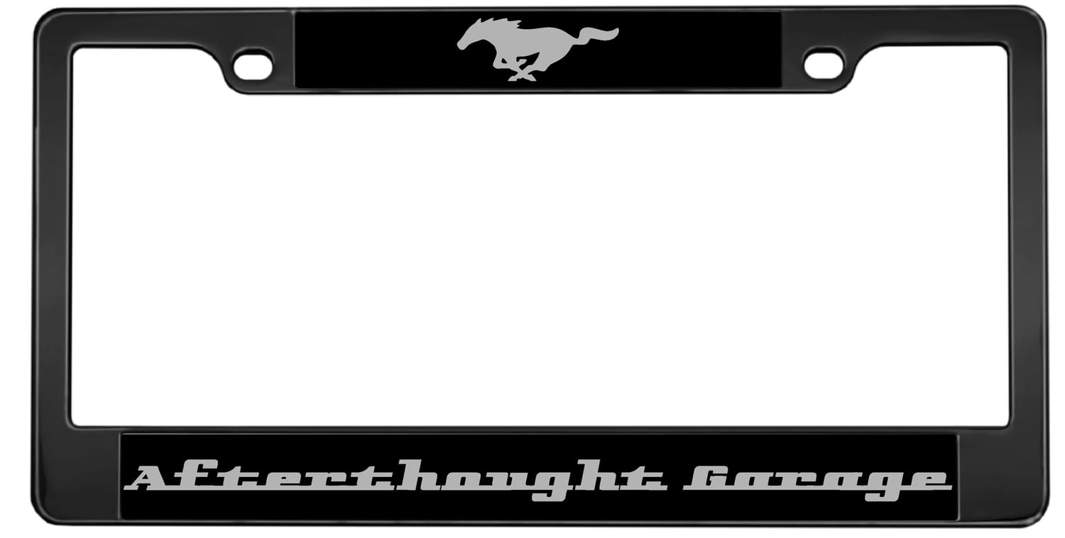 Afterthought Garage - Standard Car Flat Shape Metal License Plate Frame